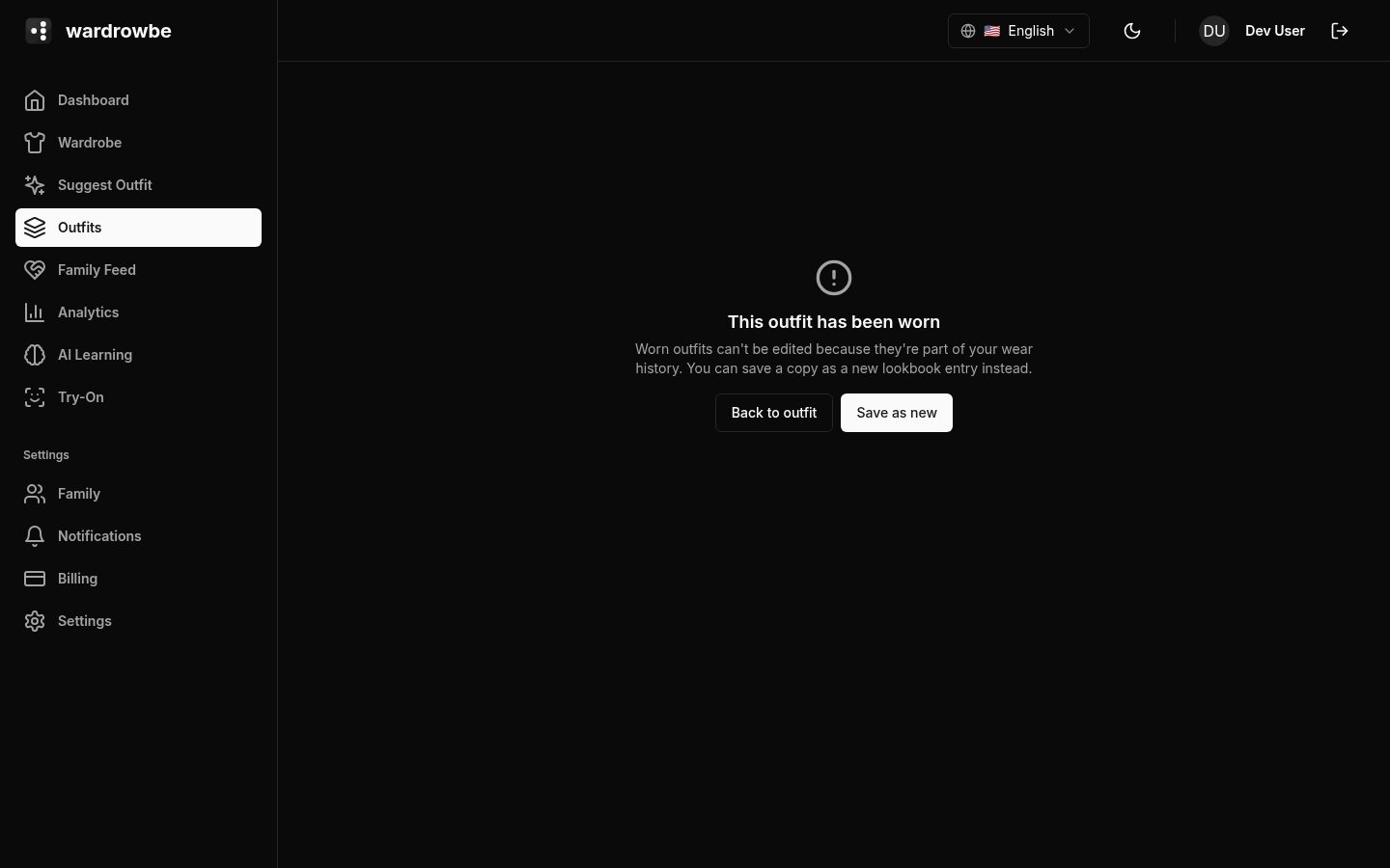 Studio blocked because the outfit is worn