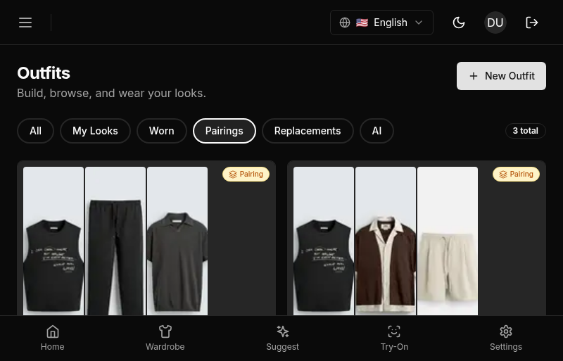 Legacy pairings URL redirecting to the unified Outfits tab
