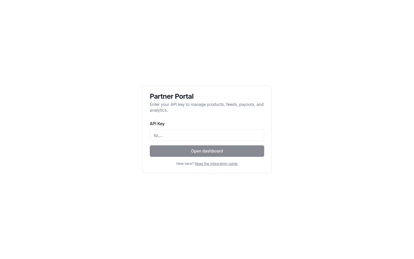 Portal sign-in with API key