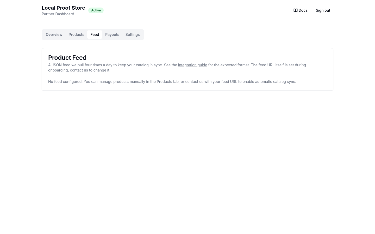 Portal feed tab