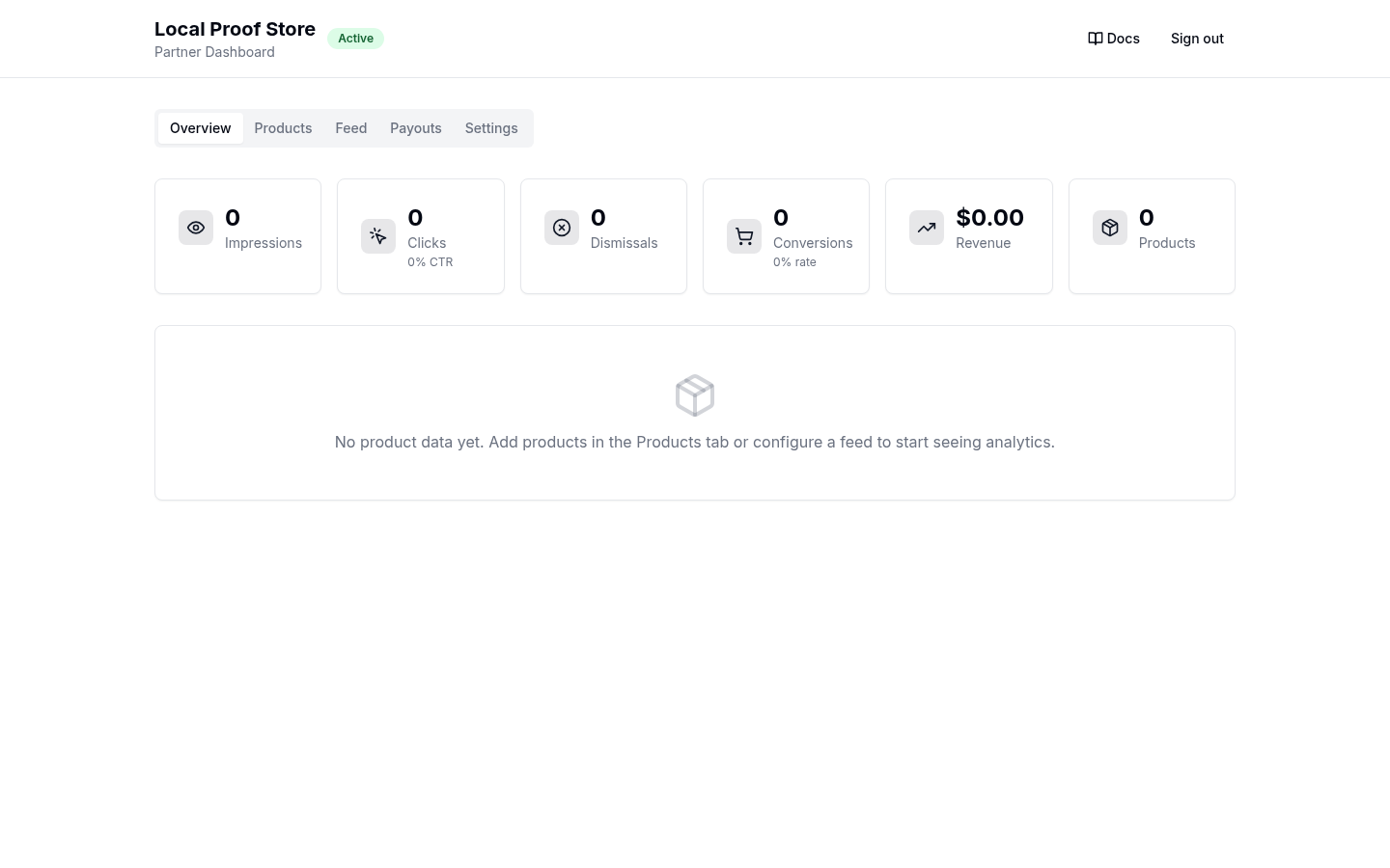 Portal overview tab