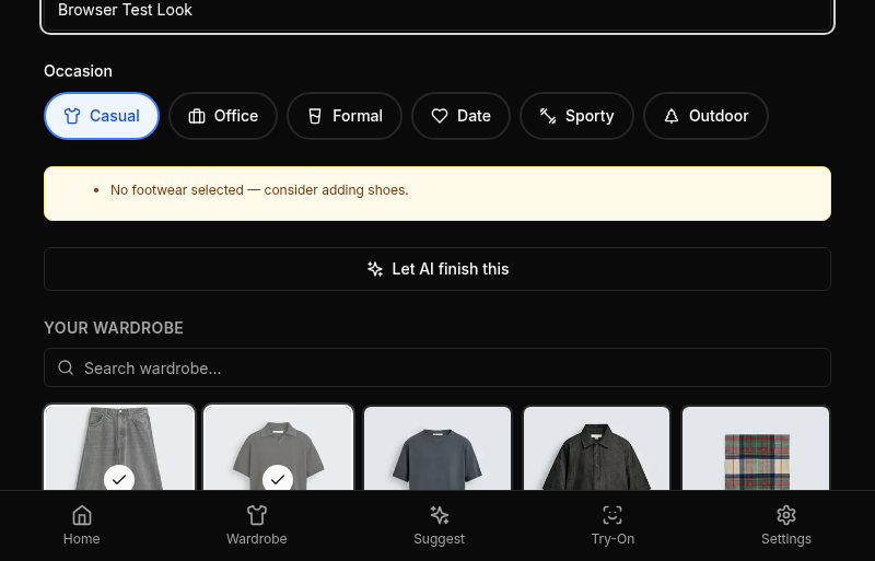 Studio with name and occasion filled, ready to save