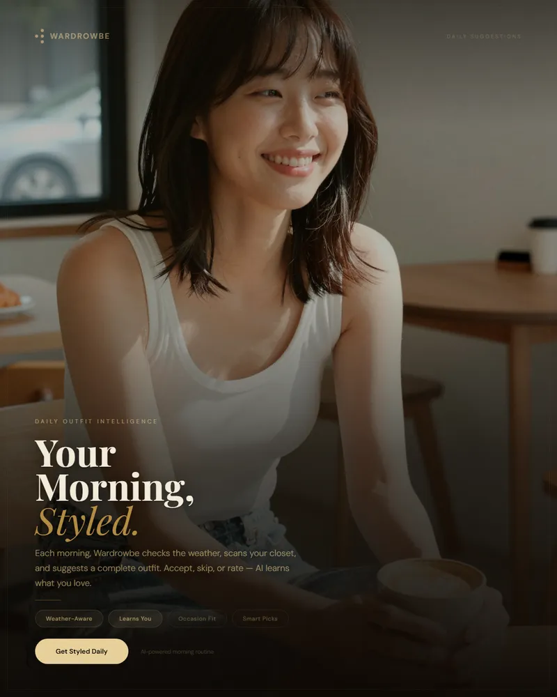 Calendar showing 7-day trial timeline with Wardrowbe milestones for each day