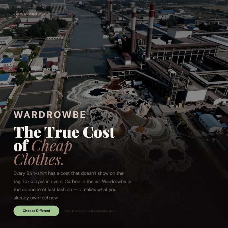 Aerial view of textile factory showing the industrial scale of fast fashion production