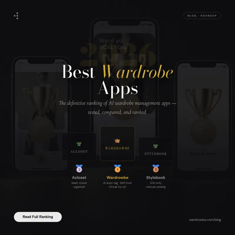 Best wardrobe management apps 2026 comparison showing AI features and pricing